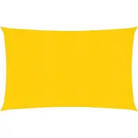 vidaXL Voile d'ombrage 160 g/m² rectangulaire jaune 5x7 m PEHD
