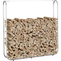 vidaXL Étagère à bois de cheminée 150x25x150 cm Acier galvanisé