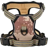 vidaXL Harnais réfléchissant réglable camouflage brun XL