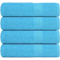 vidaXL Serviettes de bain 4pcs turquoise 100x150cm 360 g/m² 100% coton