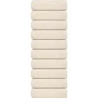 vidaXL Serviettes de toilette 10 pièces FROGN Crème 30 x 30 cm 100 % coton