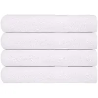 vidaXL Serviettes 4 pcs blanc 100x200 cm 360 g/m² 100% coton