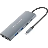 Conceptronic DONN06G station d'accueil Avec fil USB 3.2 Gen 1 (3.1 Gen 1) Type-C Gris