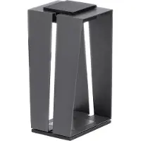 LES JARDINS Skaal Lanterne Solaire Space Grey Aluminium | 40 cm
