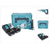 Makita DJS 200 RTJ Cisaille à tôle sans fil 18 V 2,0 mm Brushless + 2x batterie 5,0 Ah + chargeur + Makpac