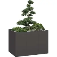 vidaXL Jardinière noir 120x80x80 cm acier