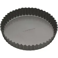 Masterclass - Plat rond à cannelures (quiche) à fond amovible - 25 cm - Gris