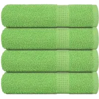 vidaXL Serviettes de douche 4 pcs vert pomme 70x140 cm 100% coton