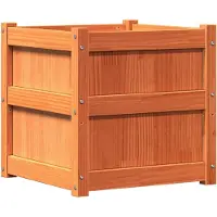 vidaXL Jardinière cire marron 50x50x50 cm bois de pin massif