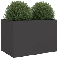 vidaXL Jardinière noir 62x40x39 cm acier