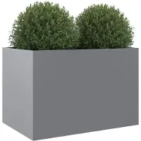 vidaXL Jardinière argenté 62x47x46 cm acier galvanisé