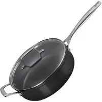 Le Creuset Essential Non-Stick Ceramic Hapjespan - 26 cm Met Deksel, Poêle + casserole, Noir