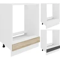 VCM Meuble de four | Dimensions env. H. 82 x W. 60 x. T. 46 cm | Meubles | Pieds réglables | Meuble à four Esilo
