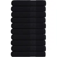 vidaXL Serviettes de sauna 10 pcs noir 80x200 cm 360 g/m² 100% coton