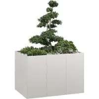 vidaXL Jardinière 120x80x80 cm acier inoxydable