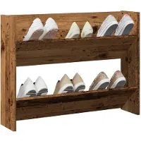 vidaXL Armoire à chaussures murale vieux bois bois d'ingénierie