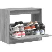 vidaXL Armoire à chaussures sonoma gris 80x42x69 cm bois d'ingénierie
