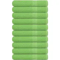 vidaXL Serviettes de sauna 10 pcs vert pomme 80x200 cm 100% coton