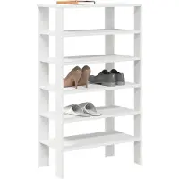 vidaXL Étagère à chaussures blanc 61x32x105 cm bois d'ingénierie
