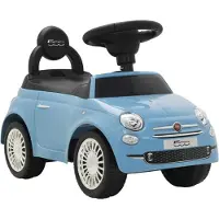vidaXL Voiture à chevaucher Fiat 500 Bleu