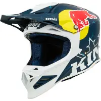 Kini Red Bull MXC1 Red Bull 1.0, casque de motocross ,Bleu Foncé/Blanc/Bleu ,L