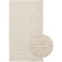 vidaXL Tapis ZIZUR Crème 60x110 cm Aspect jute Intérieur et extérieur