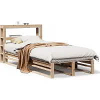 vidaXL Lit en bois massif sans matelas 90x190 cm pin