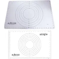 De Buyer 4937.60 tapis silicone avec graduations et repères cercles pour étaler la pâte à tarte - 60 x 40 cm