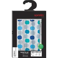 Spirella Rideau de douche Polyester MOBILE 180x200cm Bleu