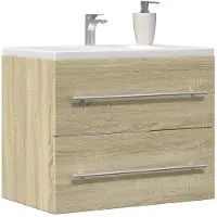 vidaXL Meuble sous-lavabo Chêne Sonoma 60x38,5x48cm Bois composite