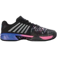 K-Swiss Chaussures de Padel K-Swiss Express Light 3 Padel Black True Blue Neon Pink-Taille 42,5