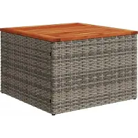 vidaXL Ensemble de 13 canapés de jardin avec coussins Gris Poly Rattan