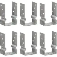 vidaXL Piquets de clôture 6 pcs Argenté 9x6x15 cm Acier galvanisé