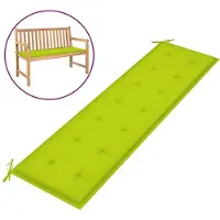 vidaXL Coussin pour banc de jardin vert clair 180x50x3 cm tissu Oxford