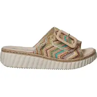 Rieker Mule beige / bleu / vert / rose