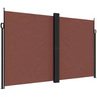 vidaXL Marquise latérale extensible brun 200x600 cm