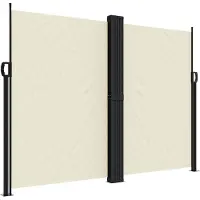 vidaXL Marquise latérale extensible Crème 180x1000 cm