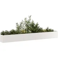 vidaXL Jardinière 360x40x40 cm acier inoxydable