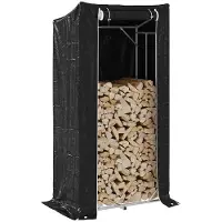 vidaXL Étagère à bois de chauffage avec protection contre la pluie 100x60x200 cm Acier galvanisé