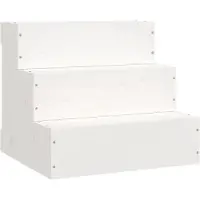 vidaXL Escalier pour animaux domestiques Blanc 40x37,5x35 cm Pin massif