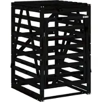 vidaXL Box pour poubelles noir 84x90x128,5 cm pin massif