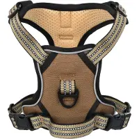 vidaXL Harnais pour chien avec laisse & collier Réglable Marron L
