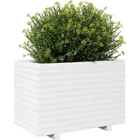 vidaXL Jardinière blanc 70x40x49,5 cm bois de pin massif