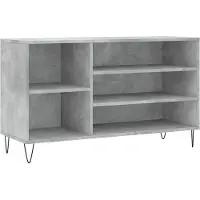 vidaXL Armoire à chaussures Gris béton 102x36x60 cm Bois d'ingénierie
