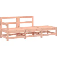 vidaXL Salon de jardin 3 pcs bois massif douglas