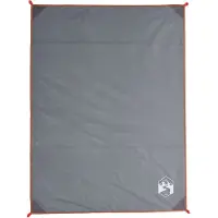 vidaXL Couverture de pique-nique avec piquets gris et orange 205x155cm