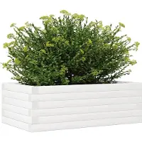 vidaXL Jardinière blanc 70x40x23 cm bois de pin massif