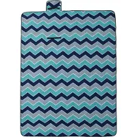 vidaXL Couverture de pique-nique pliable vague bleue 200x150cm velours