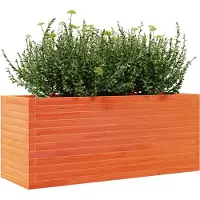 vidaXL Jardinière cire marron 110x40x45,5 cm bois de pin massif