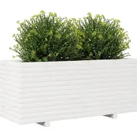 vidaXL Jardinière blanc 110x40x49,5 cm bois de pin massif